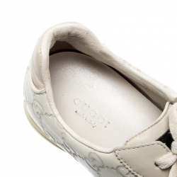 Gucci Beige Guccissima Leather Sneakers Size 37