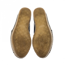 Pre Owned Gucci Rose Black Guccissima Leather Espadrilles Size 36