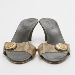 مملوكة مسبقًا Gucci Guccissima Crystal Hysteria Slides Size 39