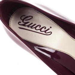 Gucci Magenta Patent Sofia Pumps Size 37.5