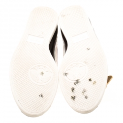 Pre Owned حذاء رياضي غوتشي منخفض من أعلى باترفلات نيو إس فليسر جلد لامع متعدد الألوان مقاس 39