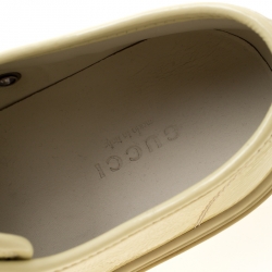 Pre Owned حذاء رياضي غوتشي أربطة جلد لامع أصفر مقاس 37