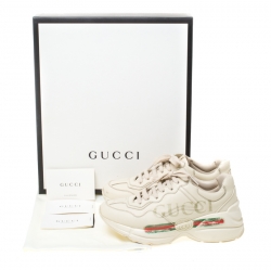 Pre Owned حذاء رياضي غوتشي ريثون فيندج بالشعار نعل سميك مقاس 36.5