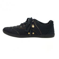 Pre Owned Gucci Black Guccissima Canvas Aerobic Sneakers Size 37.5