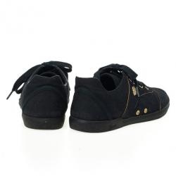 Pre Owned Gucci Black Guccissima Canvas Aerobic Sneakers Size 37.5