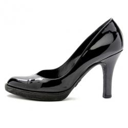 Pre Owned Gucci Black Patent Diamond Vernice Pumps Size 35.5