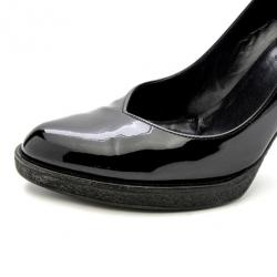 Pre Owned Gucci Black Patent Diamond Vernice Pumps Size 35.5