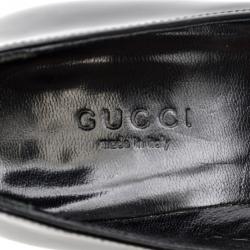Pre Owned Gucci Black Patent Diamond Vernice Pumps Size 35.5