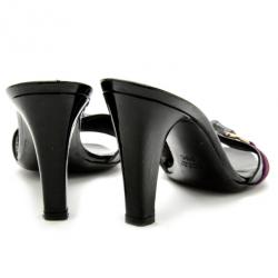 مملوكة مسبقًا Gucci Black Patent Bamboo Horsebit Slides Size 39