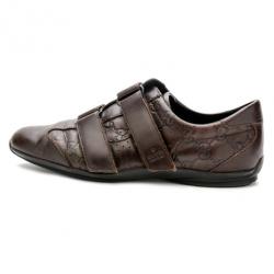 مملوكة مسبقًا Gucci Brown Guccissima Leather Velcro Sneakers Size 37