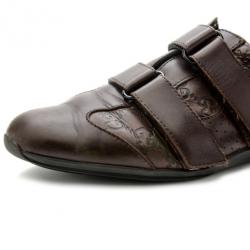 مملوكة مسبقًا Gucci Brown Guccissima Leather Velcro Sneakers Size 37