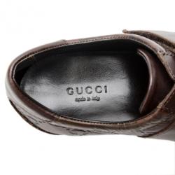 مملوكة مسبقًا Gucci Brown Guccissima Leather Velcro Sneakers Size 37