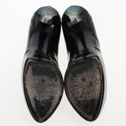 مملوكة مسبقًا Gucci Oil Slick &amp; Patent Leather Platform Pumps Size 37.5