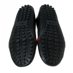 مملوكة مسبقًا Gucci Black Leather Bayadere Bee Flats Size 39