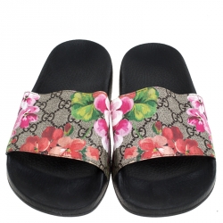 Pre Owned صندل غوتشي سلايد سوبريم بلومز GG كانفاس مقوى متعدد الألوان مقاس 41