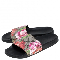 Pre Owned صندل غوتشي سلايد سوبريم بلومز GG كانفاس مقوى متعدد الألوان مقاس 41