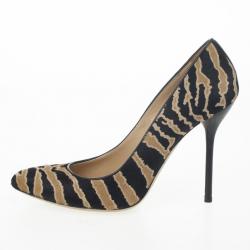 Pre Owned Gucci Tiger Pony Hair Pumps Size 37.5