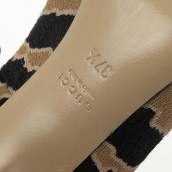 Pre Owned Gucci Tiger Pony Hair Pumps Size 37.5
