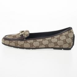 مملوكة مسبقًا Gucci Guccissima Canvas Horsebit Loafers Size 35