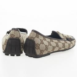 مملوكة مسبقًا Gucci Guccissima Canvas Horsebit Loafers Size 35