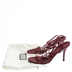 مملوكة مسبقًا صندل غوتشي جلد أسود شعار CC مقاس 39