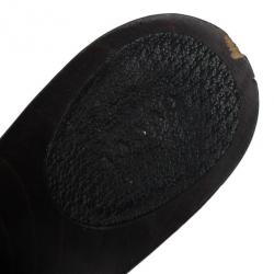 Pre Owned Gucci Black Guccissima ‘Icon Bit’ Web Detail High Heel Clogs Size 39.5