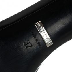 Pre Owned Gucci Metallic Margot Patent Cage Sandals Size 37