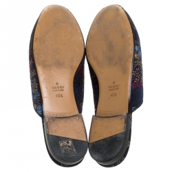 مملوكة مسبقًا حذاء سلايد غوتشي "برينستون" قماش مورد متعدد الألوان مقاس 40.5