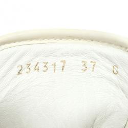 Pre Owned Gucci Guccissima Canvas Web Detail Sneakers Size 37