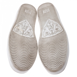 Gucci Metallic Python Embossed Gold Ace Lace Up Sneakers Size 40.5
