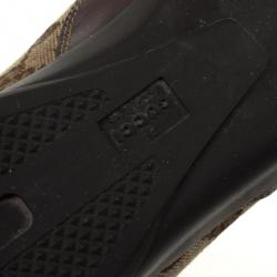 Pre Owned Gucci Brown Guccissima Lace Up Sneakers Size 38