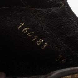 Pre Owned Gucci Brown Guccissima Lace Up Sneakers Size 38