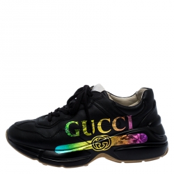 مملوكة مسبقًا حذاء رياضي غوتشي ريثون فيندج بالشعار نعل سميك مقاس 36.5