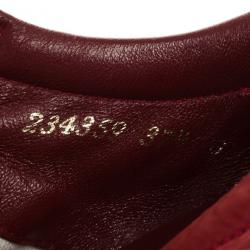 مملوكة مسبقًا Gucci Maroon Suede &amp; Leather Web Detail Sneakers Size 37.5