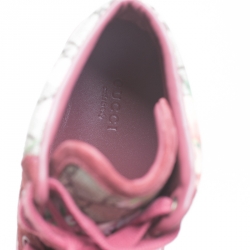 Gucci Multicolor Blooms Printed GG Coated Canvas High Top Sneakers Size 39