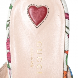 مملوكة مسبقًا Gucci Multicolor Floral Canvas Princetown Horsebit Flat Mules Size 40