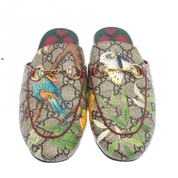 مملوكة مسبقًا حذاء مولز غوتشي طباعة تيان هورسبيت Princetown  كانفاس GG متعدد الألوان مقاس 36.5