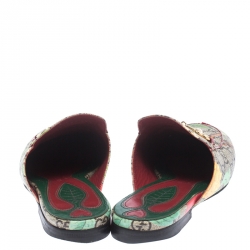 مملوكة مسبقًا حذاء مولز غوتشي طباعة تيان هورسبيت Princetown  كانفاس GG متعدد الألوان مقاس 36.5