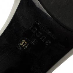 مملوكة مسبقًا Gucci Black Patent ‘Icon Bit’ Clog Slides Size 37.5