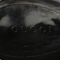 مملوكة مسبقًا Gucci Black Patent ‘Icon Bit’ Clog Slides Size 37.5