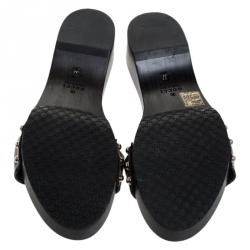 مملوكة مسبقًا صندل سلايد غوتشي هيستيريا كانفاس غوتشيسيما بيج/أزرق مقوى مقاس 37