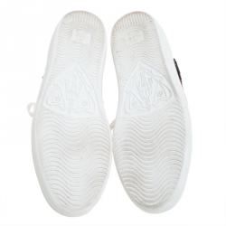 Pre Owned حذاء رياضي غوتشي منخفض من أعلى Ace جلد مزخرف  سهم أبيض مقاس 38.5