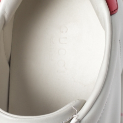 Pre Owned حذاء رياضي غوتشي نعل سميك مزخرف كريستال New Ace تفاصيل ويب نحلة وجلد أبيض مقاس 37