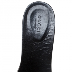 مملوكة مسبقًا Gucci Black Patent Leather Thong Slipper Sandals Size 38