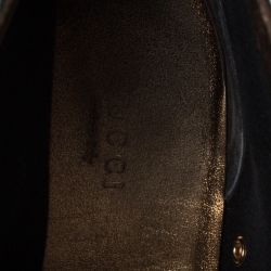 Gucci Bronze/Gold GG Canvas and Leather Lace High Top Sneakers Size 39.5