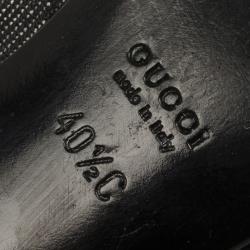 Pre Owned Gucci Black GG Denim Mules Size 40.5