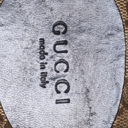 Pre Owned Gucci Brown Leather Interlocking "GG" Thong Sandals Size 39