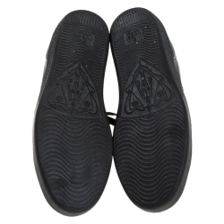Gucci Black Leather Ace Web Bee Low Top Lace Up Sneakers Size 35.5