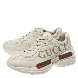 Pre Owned حذاء رياضي غوتشي ريثون فيندج بالشعار نعل سميك مقاس 36.5