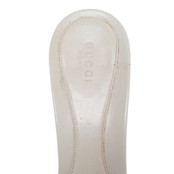 Pre Owned حذاء سلايدز غوتشي هورسبيت غوتشيسيما أبيض مقاس 40